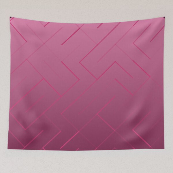 Item preview, Diagonal Labyrinth Drift – Modern Geometric Maze Ombre Pattern - Pink designed and sold by Frohyou.