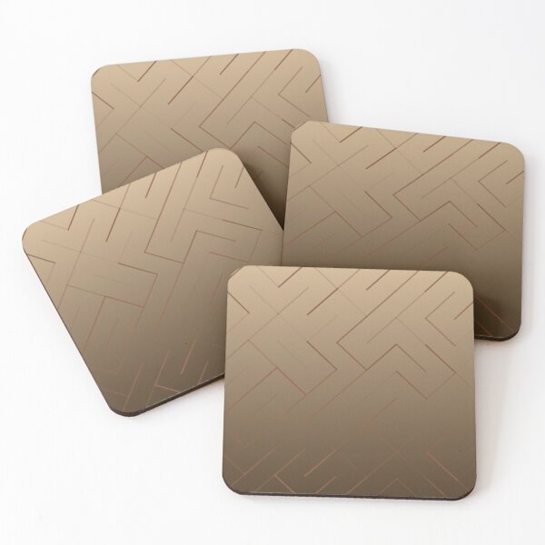 Item preview, Diagonal Labyrinth Drift – Modern Geometric Maze Ombre Pattern - Brown designed and sold by Frohyou.