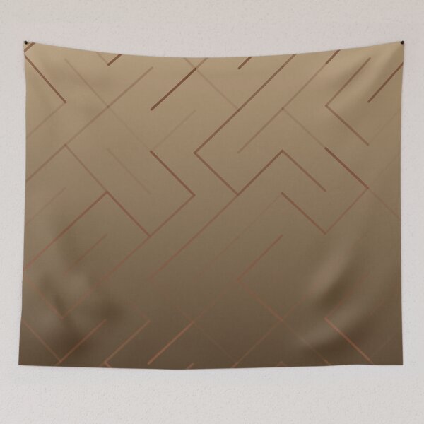 Item preview, Diagonal Labyrinth Drift – Modern Geometric Maze Ombre Pattern - Brown designed and sold by Frohyou.