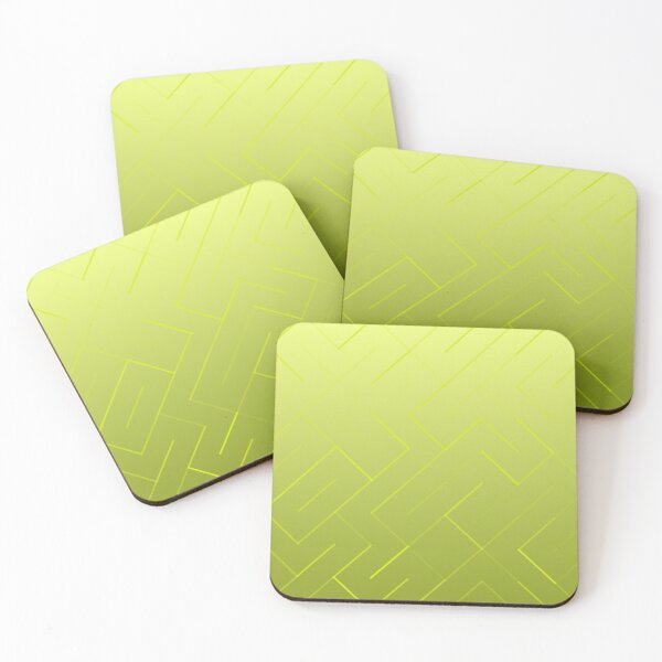 Item preview, Diagonal Labyrinth Drift – Modern Geometric Maze Ombre Pattern - Chartreuse designed and sold by Frohyou.