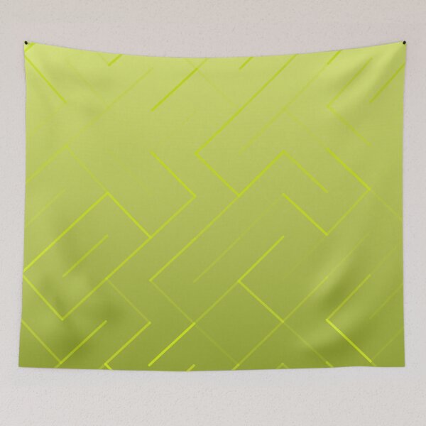Item preview, Diagonal Labyrinth Drift – Modern Geometric Maze Ombre Pattern - Chartreuse designed and sold by Frohyou.