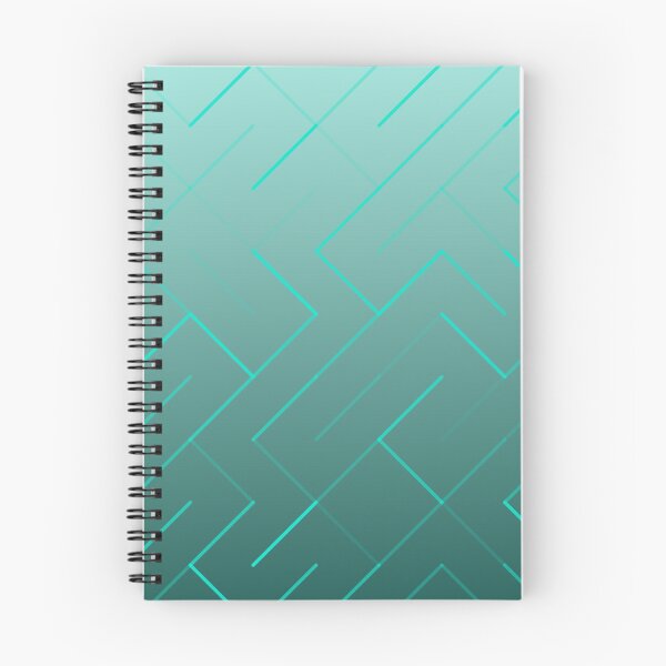 Item preview, Diagonal Labyrinth Drift – Modern Geometric Maze Ombre Pattern - Teal designed and sold by Frohyou.