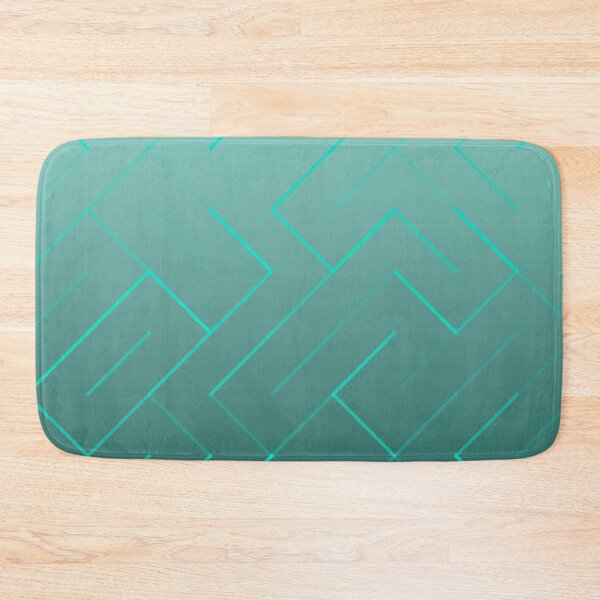 Item preview, Diagonal Labyrinth Drift – Modern Geometric Maze Ombre Pattern - Teal designed and sold by Frohyou.