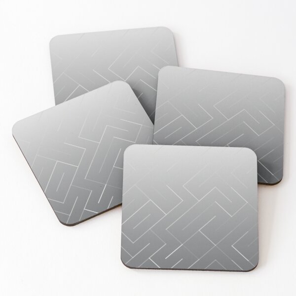 Item preview, Diagonal Labyrinth Drift – Modern Geometric Maze Ombre Pattern - Gray designed and sold by Frohyou.