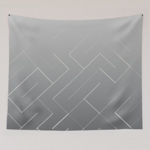 Item preview, Diagonal Labyrinth Drift – Modern Geometric Maze Ombre Pattern - Gray designed and sold by Frohyou.