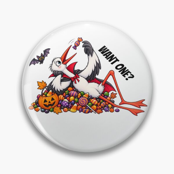 Item preview, Want One? – Cute Halloween Stork with Candy Witch Hat designed and sold by Buli89.