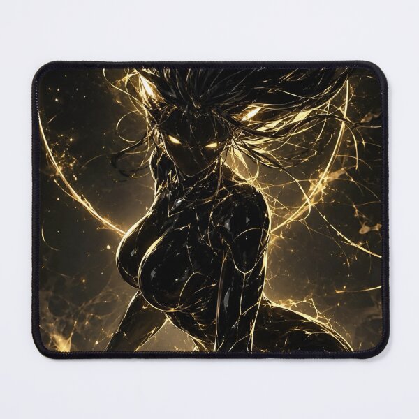 Item preview, Golden Void Empress – Dark Fantasy Cosmic Goddess Black Gold Anime Art designed and sold by Dyan4.