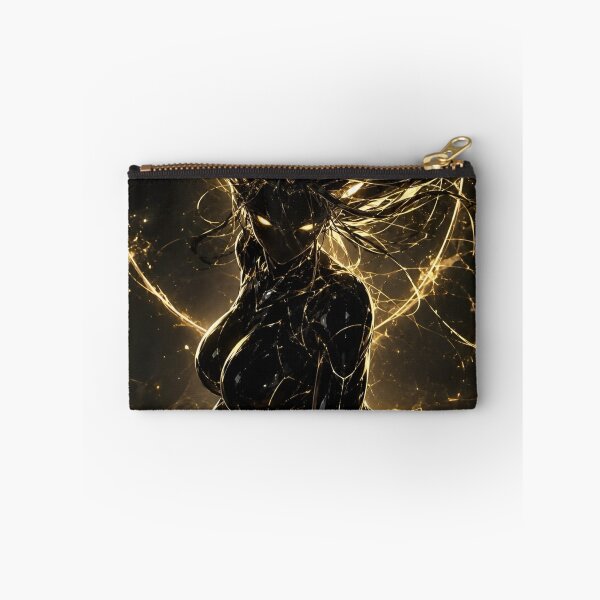Item preview, Golden Void Empress – Dark Fantasy Cosmic Goddess Black Gold Anime Art designed and sold by Dyan4.