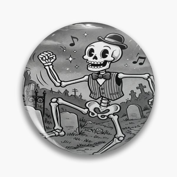 Item preview, A 1930s-style monochrome Halloween skeleton dance. designed and sold by Solomon-Ent-144.