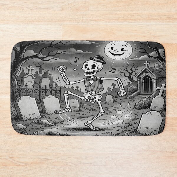 Item preview, A 1930s-style monochrome Halloween skeleton dance. designed and sold by Solomon-Ent-144.