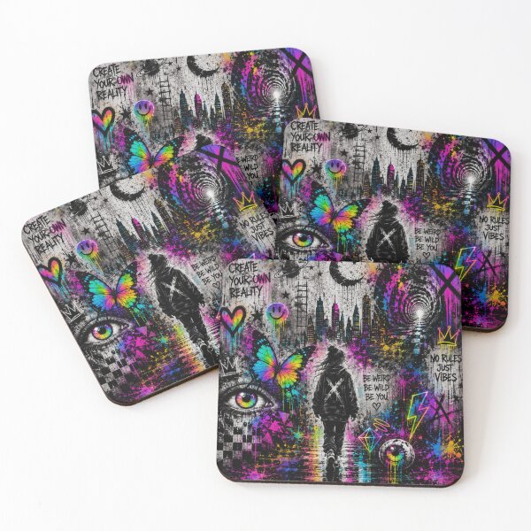 Item preview, Urban Dreamshift - Surreal Neon Graffiti designed and sold by Personiq Kaleido.