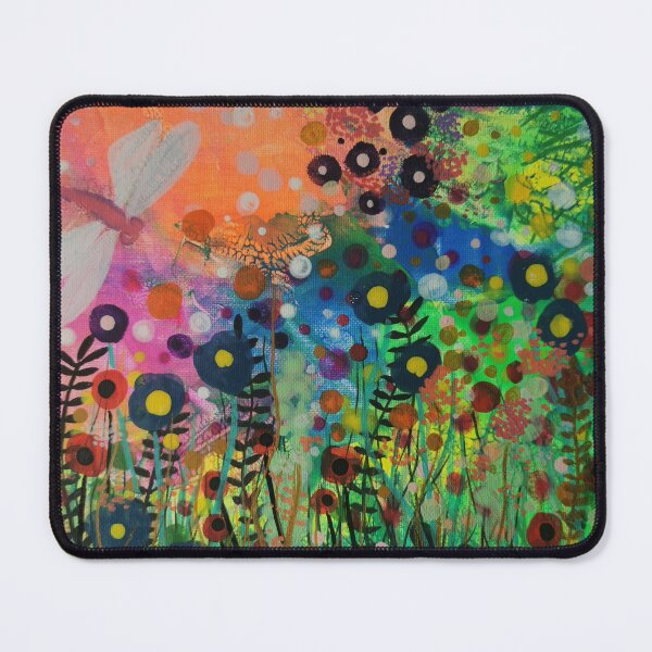 Item preview, Dragonfly Field of flowers designed and sold by GhostDogDesigns.