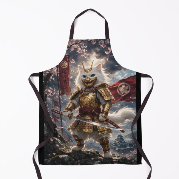 Item preview, White Cat Samurai in Golden Armor designed and sold by Lineer22.