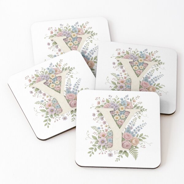 Item preview, Letter Y Floral Botanical Initial Monogram designed and sold by ITCHAWAWAA.