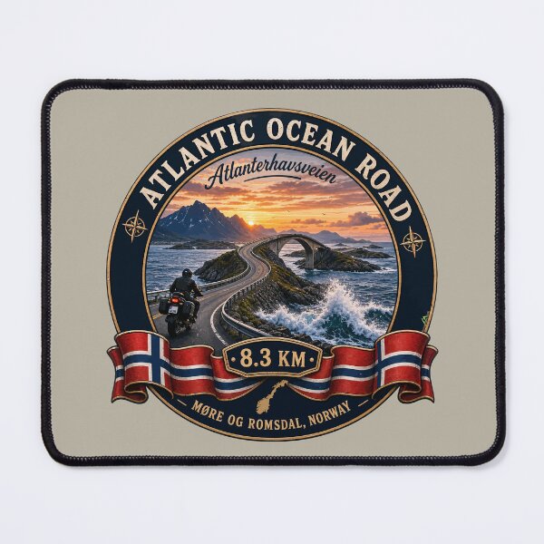 Item preview, Atlantic Ocean Road Norway Atlanterhavsvegen Sticker TShirt 13 designed and sold by OuterShellUK.