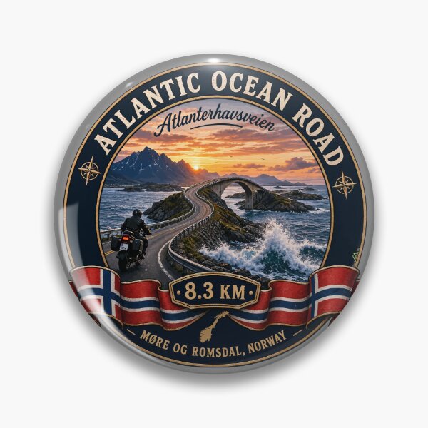 Item preview, Atlantic Ocean Road Norway Atlanterhavsvegen Sticker TShirt 13 designed and sold by OuterShellUK.