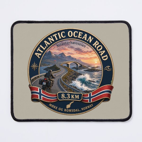 Item preview, Atlantic Ocean Road Norway Atlanterhavsvegen Sticker TShirt 14 designed and sold by OuterShellUK.