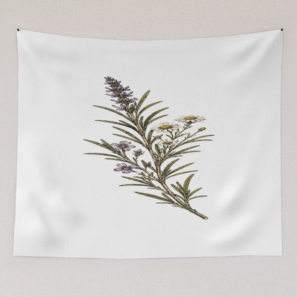 Item preview, Wildflower Sprig – Vintage Botanical Illustration for an Herbal Apothecary designed and sold by Thegoldenline.