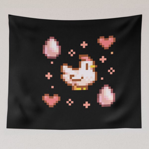 Item preview, Cute Sparkle Pastel Pixel Chicken 82 designed and sold by nguyetngatron.
