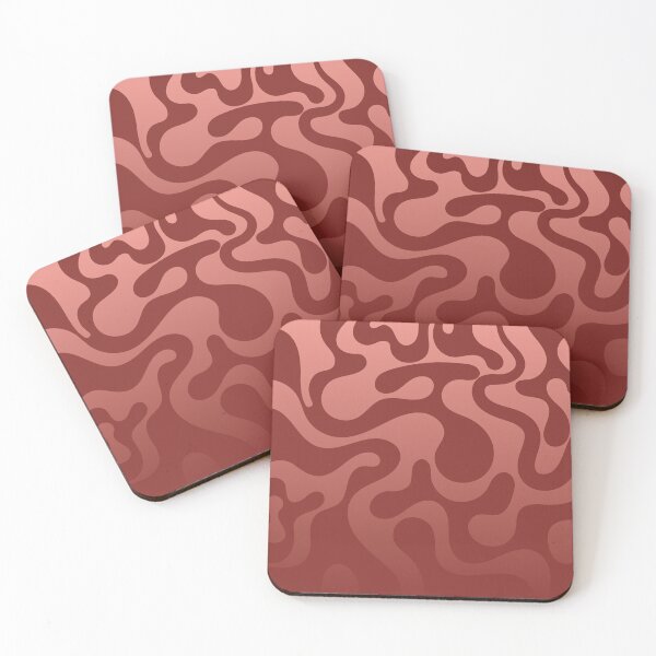 Item preview, Fluid Topography – Abstract Organic Gradient Pattern | Red designed and sold by Frohyou.