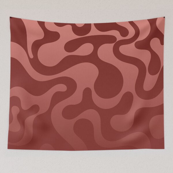 Item preview, Fluid Topography – Abstract Organic Gradient Pattern | Red designed and sold by Frohyou.