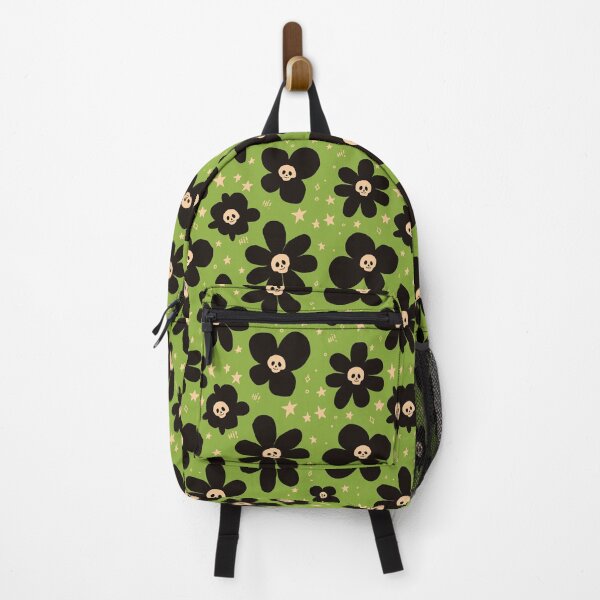 Item preview, Poison Green Skull Flower Halloween Pattern designed and sold by imaniko.