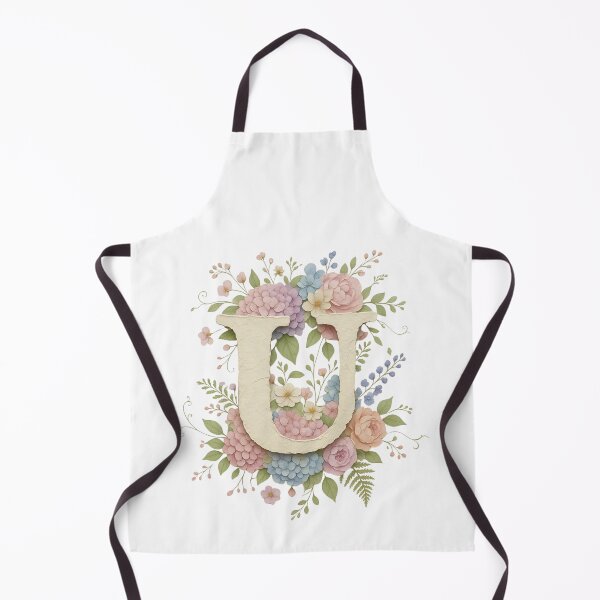 Item preview, Cream Letter U Floral Monogram designed and sold by ITCHAWAWAA.