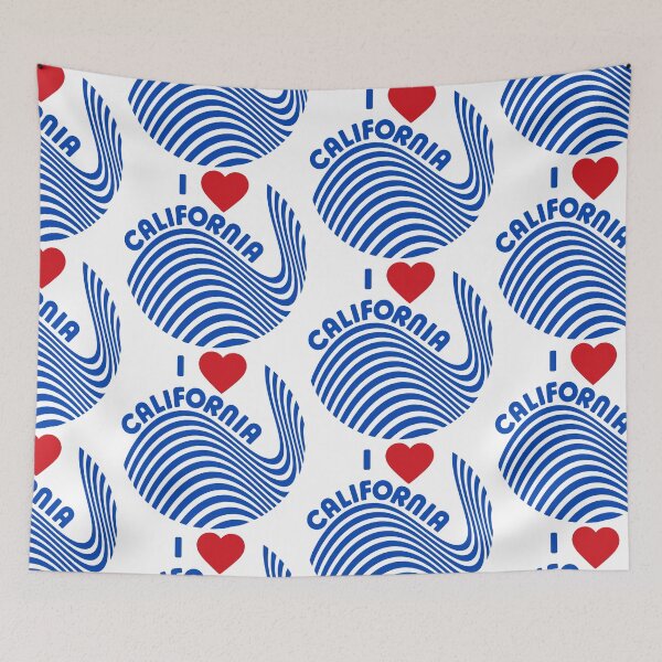 Item preview, I Love California 70s 80s Style Tourist Souvenir designed and sold by darklordpug.