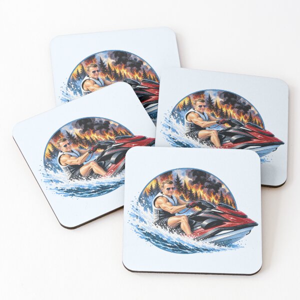 Item preview, RECREATIONALLY UNBOTHERED – Macron Jet Ski Summer Satire designed and sold by Pop Pantheon & Trim Team.