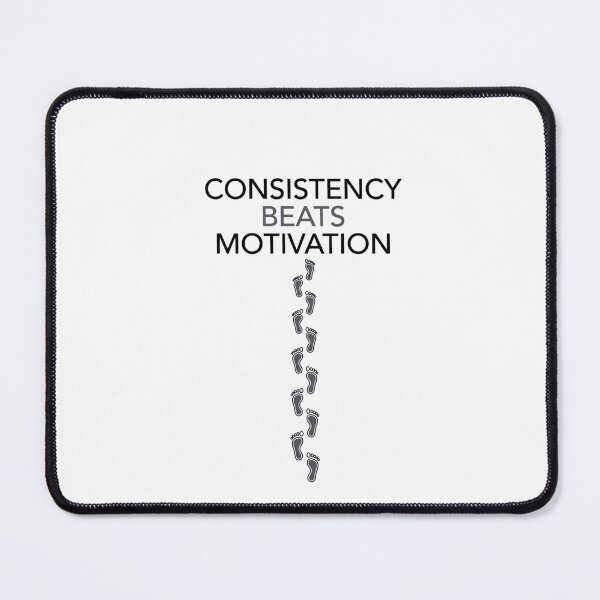 Item preview, Consistency Beats Motivation - Running Design designed and sold by RunningWhiskers.