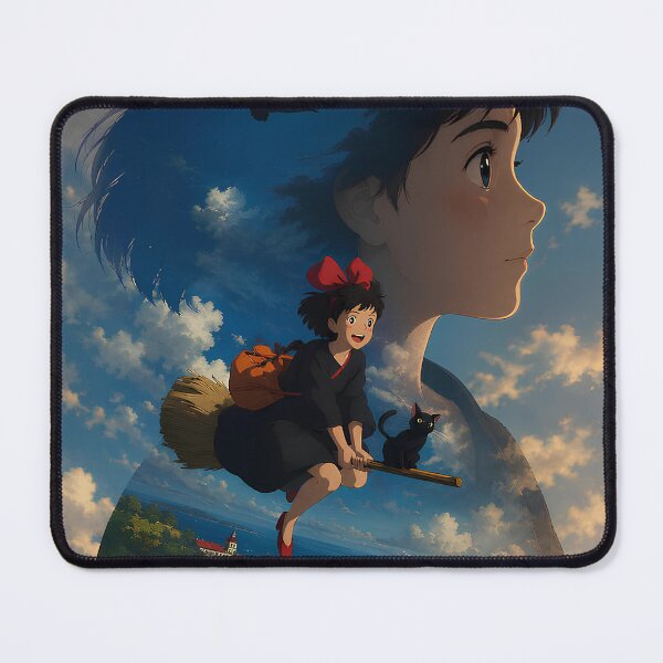 Item preview, amazing art girl [[kiki's]] -%[ghiblis]%- flying aways high designed and sold by osianbunart.