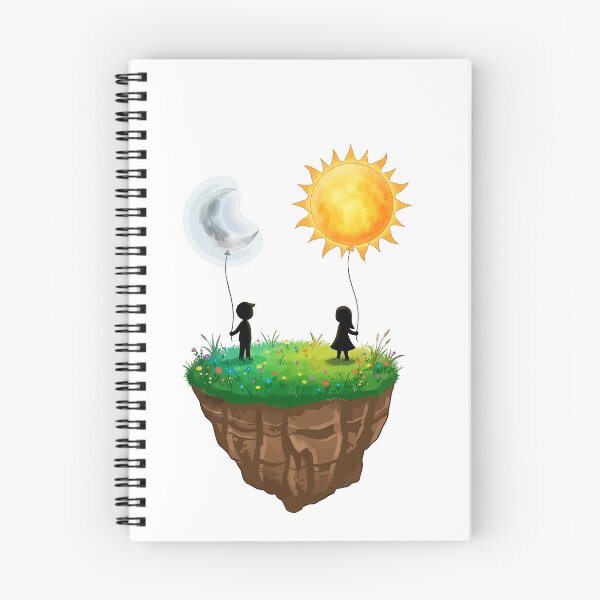 Item preview, Cosmic Connection: Floating Island with Sun and Moon Balloons designed and sold by Martz-Art.