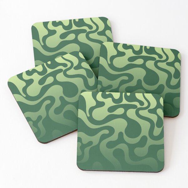 Item preview, Fluid Topography – Abstract Organic Gradient Pattern | Green designed and sold by Frohyou.
