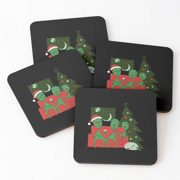 Item preview, Alien Family Chilling On Couch By Christmas Tree Gifts designed and sold by Saad Akchich.