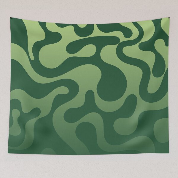 Item preview, Fluid Topography – Abstract Organic Gradient Pattern | Green designed and sold by Frohyou.