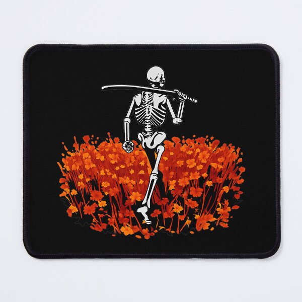 Item preview, Skeleton Warrior Wildflower Field Shirt | Samurai Running Design designed and sold by MOCH- ART.