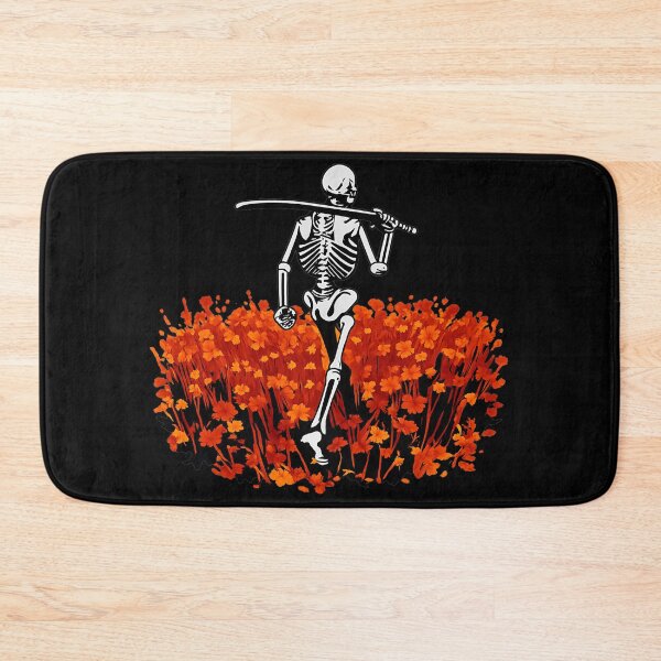 Item preview, Skeleton Warrior Wildflower Field Shirt | Samurai Running Design designed and sold by MOCH- ART.