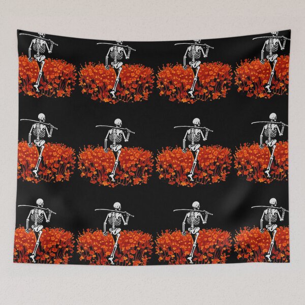 Item preview, Skeleton Warrior Wildflower Field Shirt | Samurai Running Design designed and sold by MOCH- ART.