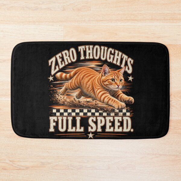 Item preview, Funny Orange Tabby Crazy Cat Energy Race Checkered designed and sold by JediKittenWars.