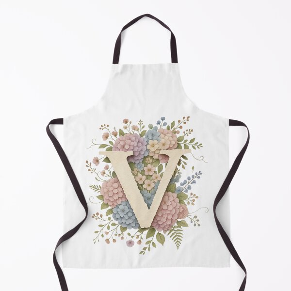 Item preview, Floral Letter V Monogram Watercolor designed and sold by ITCHAWAWAA.
