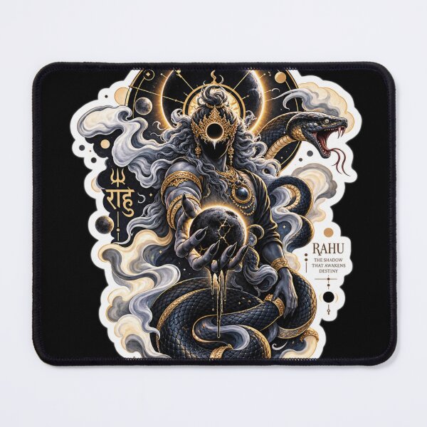 Item preview, Rahu: Lord of the Eclipse | Celestial Shadow Deity Sticker designed and sold by Ashutoshwarade.