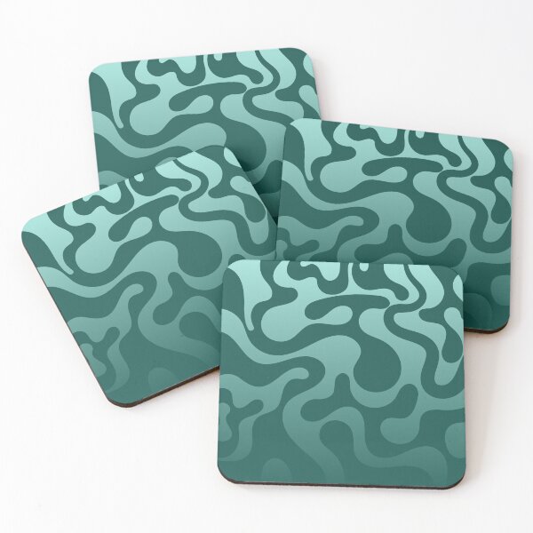 Item preview, Fluid Topography – Abstract Organic Gradient Pattern | Teal designed and sold by Frohyou.