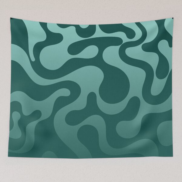 Item preview, Fluid Topography – Abstract Organic Gradient Pattern | Teal designed and sold by Frohyou.