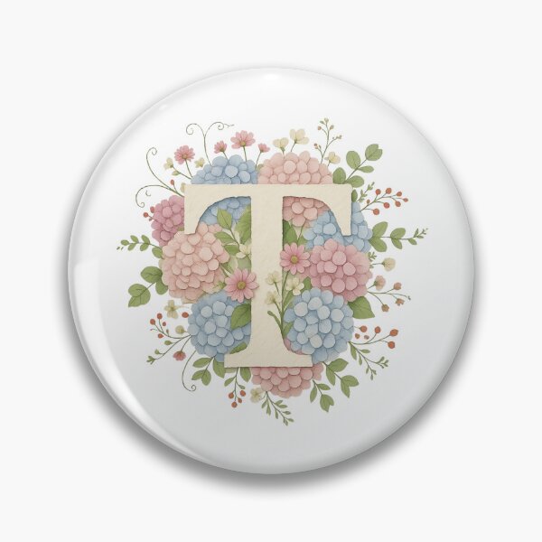 Item preview,  Cream Letter t Floral Monogram designed and sold by ITCHAWAWAA.