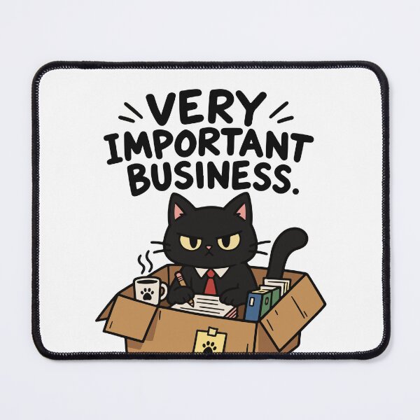 Item preview, Very Important Business – Black Cat CEO in a Box designed and sold by MewMade.