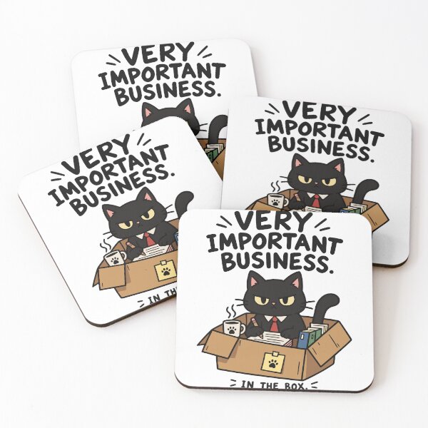 Item preview, Very Important Business – Black Cat CEO in a Box designed and sold by MewMade.