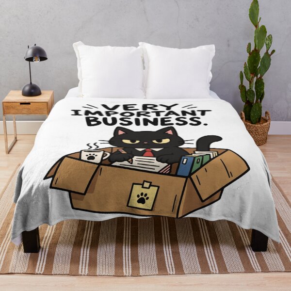 Item preview, Very Important Business – Black Cat CEO in a Box designed and sold by MewMade.