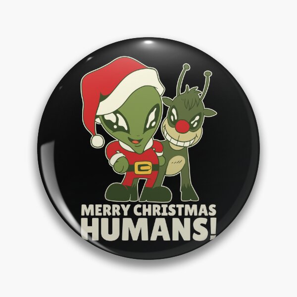 Item preview, Alien Santa With Elf Merry Christmas Humans Xmas Santa Claus designed and sold by Saad Akchich.
