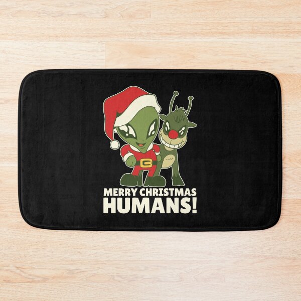Item preview, Alien Santa With Elf Merry Christmas Humans Xmas Santa Claus designed and sold by Saad Akchich.