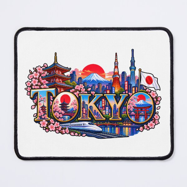 Item preview, Tokyo Japan Skyline – Mount Fuji, Cherry Blossoms & Japanese Landmarks designed and sold by SVALANART.